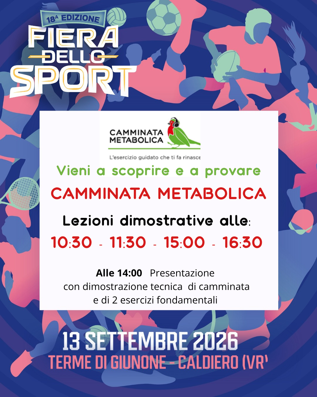 CALDIERO (VR) - 18° FIERA DELLO SPORT con CAMMINATA METABOLICA