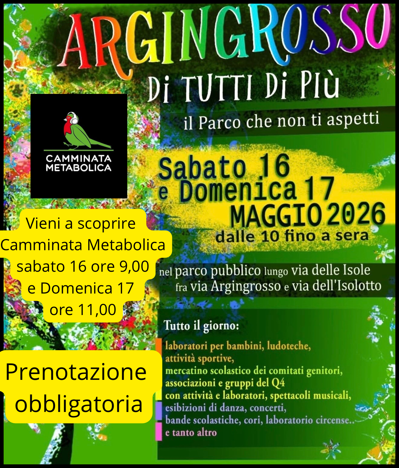 ARGINGROSSO IN FESTA - LEZIONE DIMOSTRATIVA DI CAMMINATA METABOLICA 