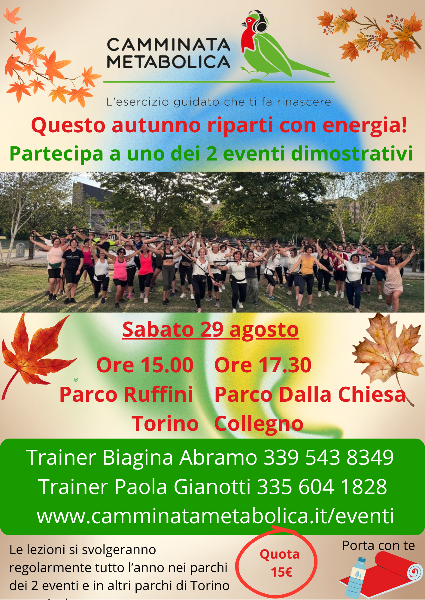 COLLEGNO (TORINO) - EVENTO DIMOSTRATIVO: QUESTO AUTUNNO RIPARTI CON ENERGIA
