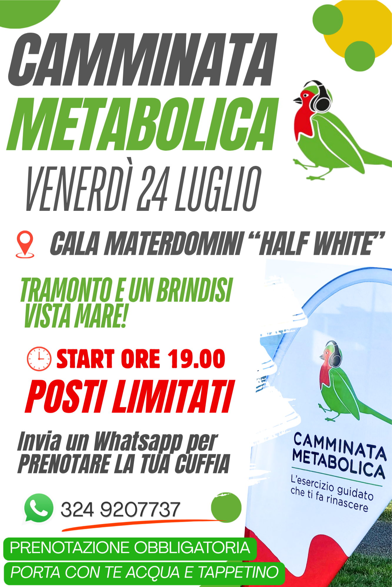 CALA MATER DOMINI CAMMINATA METABOLICA AL TRAMONTO: "HALF WHITE"