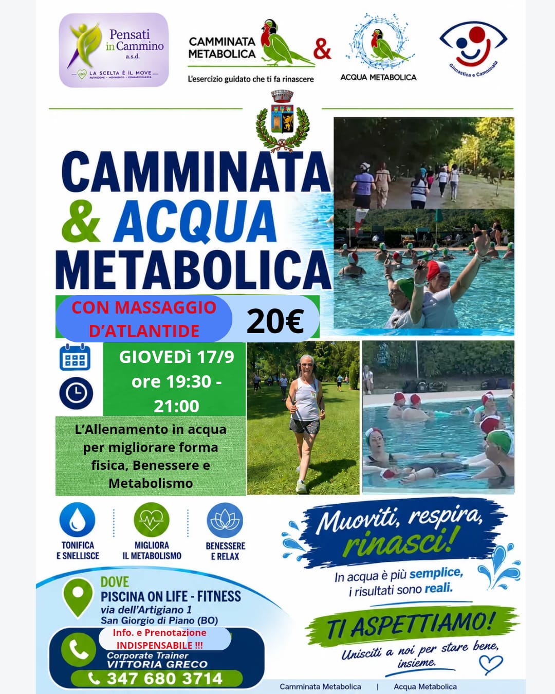 Camminata e acqua metabolica