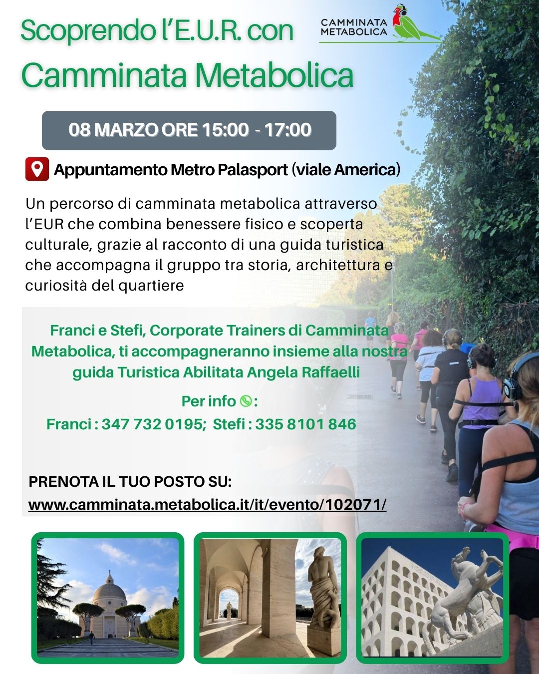 Scoprendo l'E.U.R. con camminata metabolica