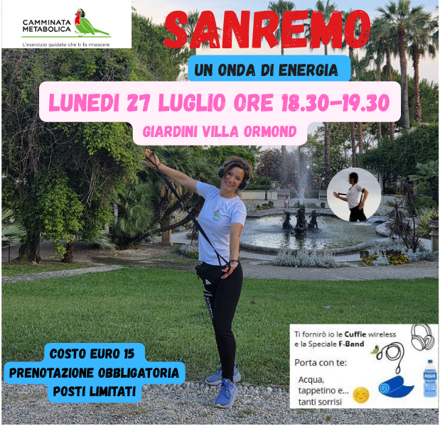 CAMMINATA METABOLICA SANREMO - UN ONDA DI ENERGIA -  