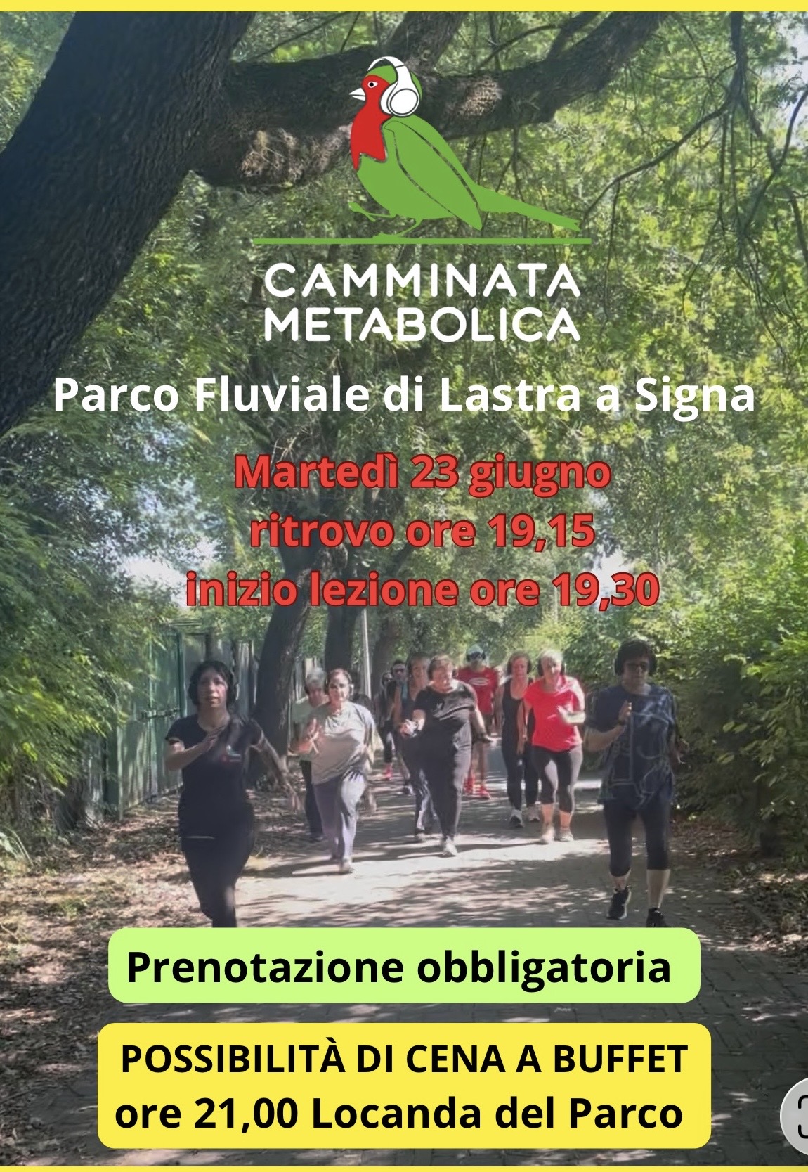 Parco Fluviale Lastra a Signa -  Cena d’Estate Con Camminata Metabolica al Tramonto