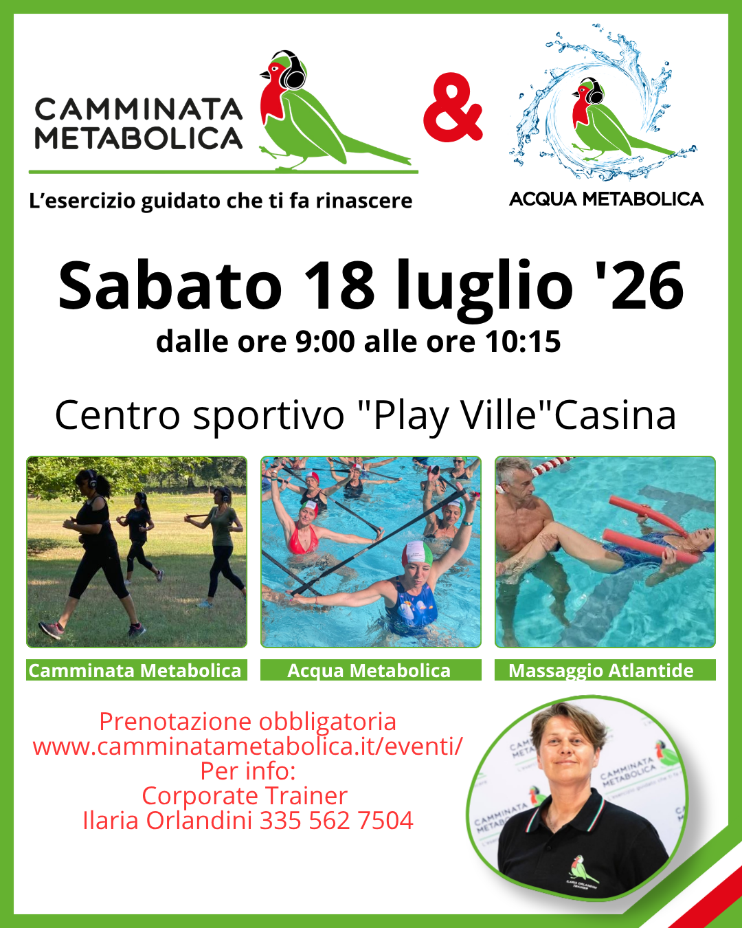 Casina ,Play Ville, EVENTO DI ACQUA METABOLICA 