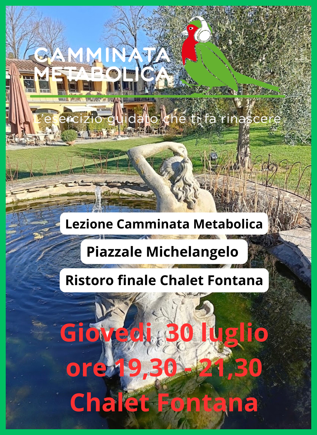 CAMMINATA AL TRAMONTO Chalet Fontana Piazzale Michelangelo 