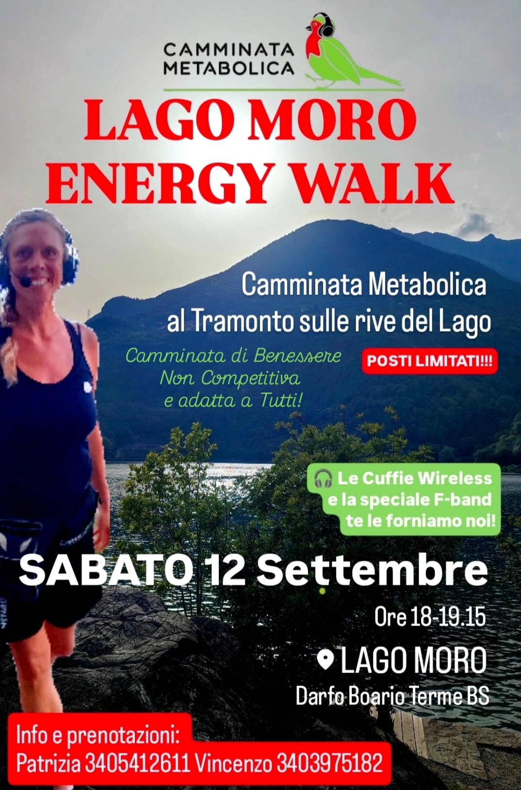 Darfo Boario Terme, Lago Moro, Brescia ENERGY WALK al Tramonto sulle rive del lago