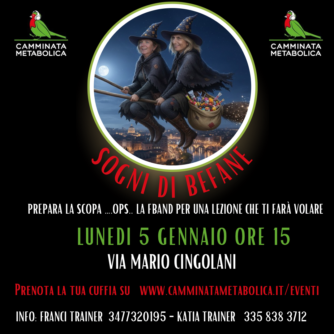 ROMA - Parco Colli Aniene “SOGNI DI BEFANE, prepara la Scopa…. ops  la F-band per una lezione che ti farà volare”