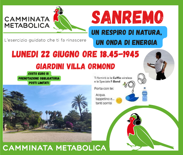 SANREMO - UN RESPIRO DI NATURA UN ONDA DI ENERGIA
