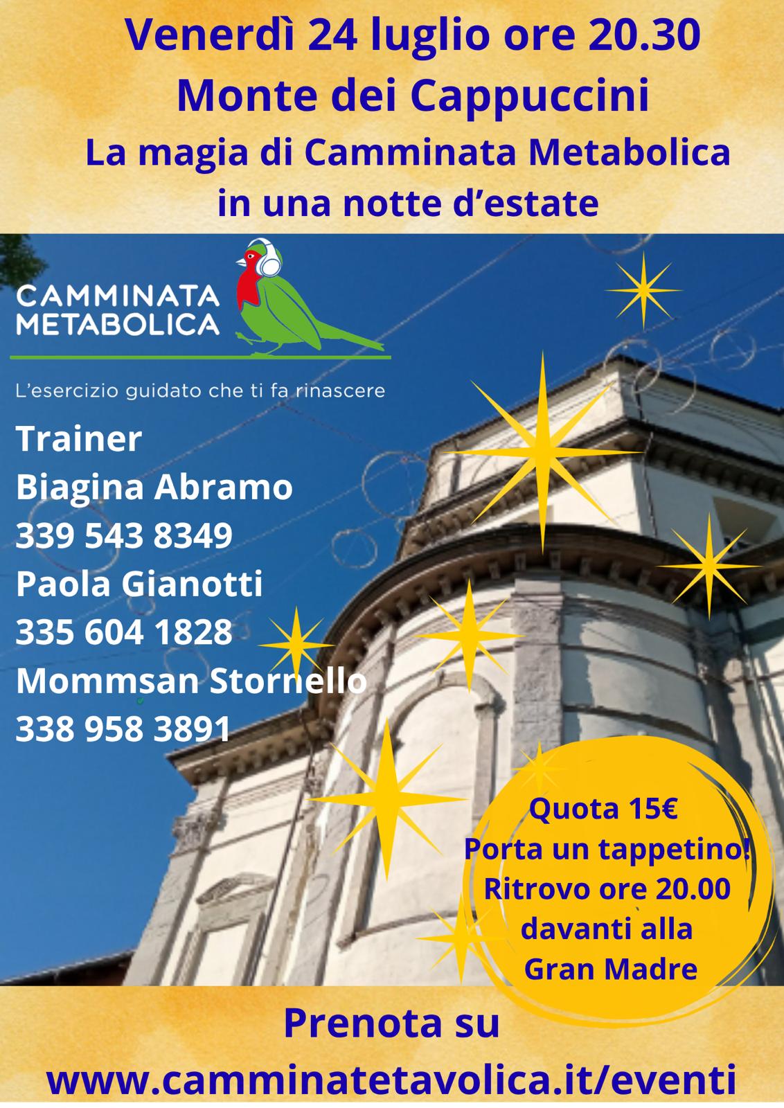 TORINO La magia di Camminata Metabolica in una serata d'estate.