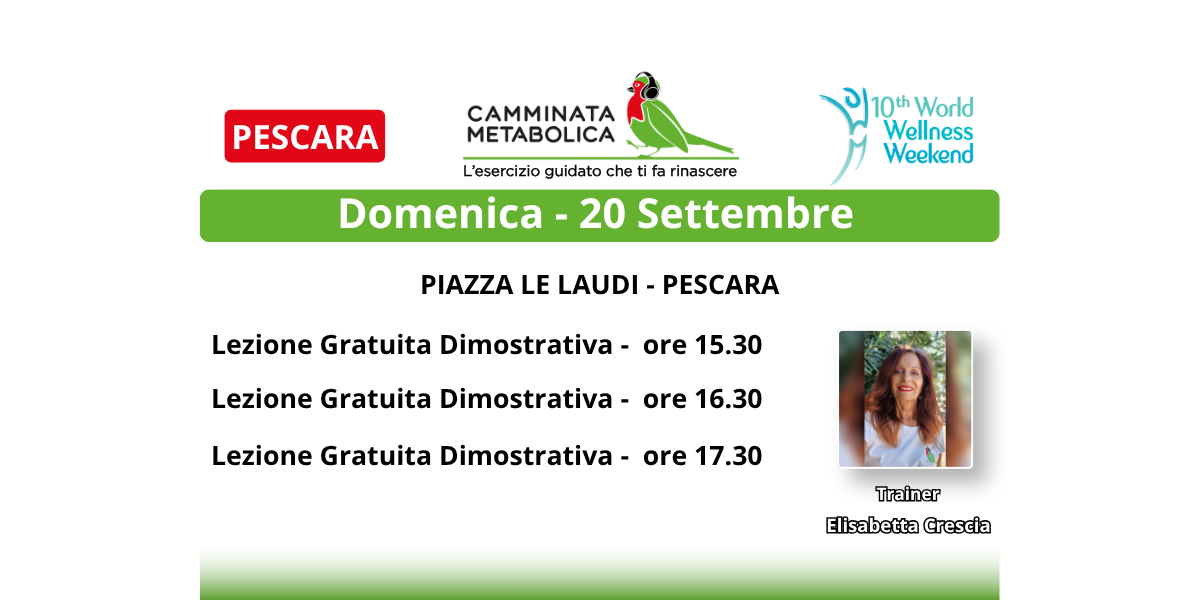 PESCARA -   World Wellness week  - Lezione Dimostrativa gratuita 30'