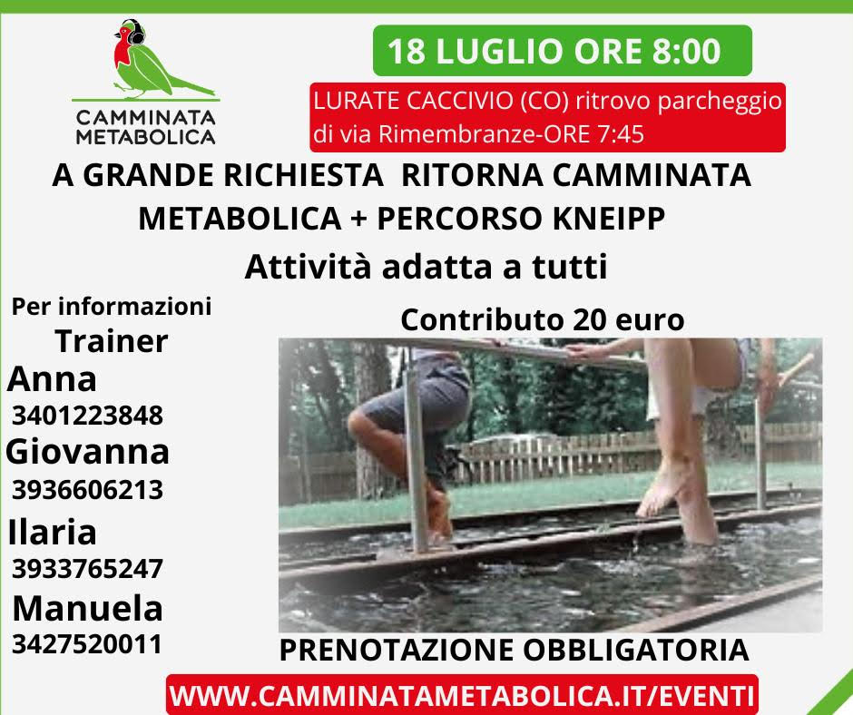 LURATE CACCIVIO (CO) - RIGENERATI DALLA TESTA AI PIEDI