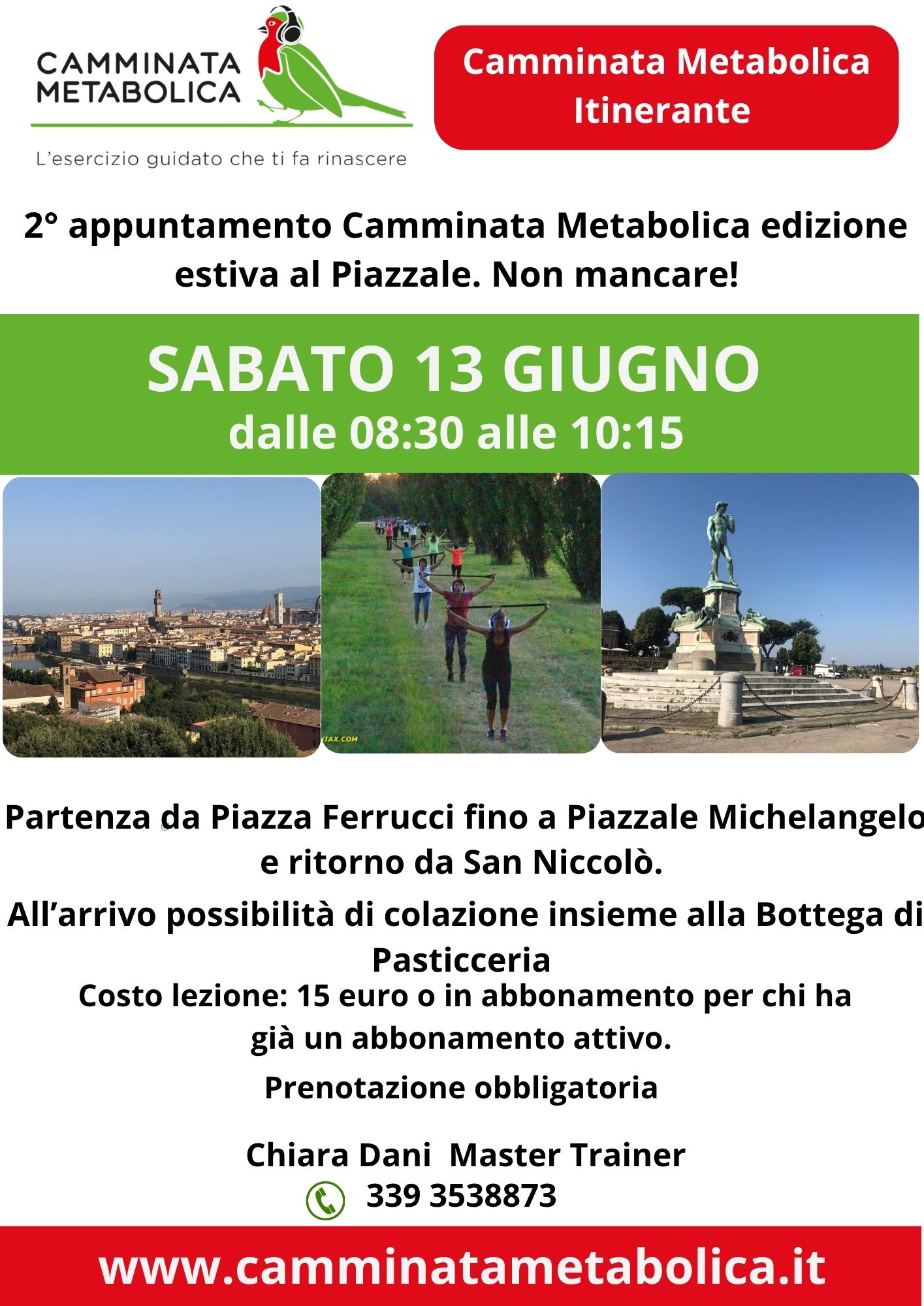 Firenze Camminata Metabolica al Piazzale Michelangelo 