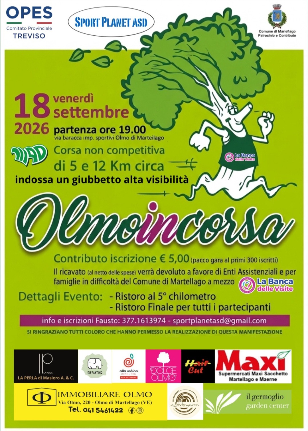 OLMO DI MARTELLAGO - CAMMINATA DI 5KM di beneficenza