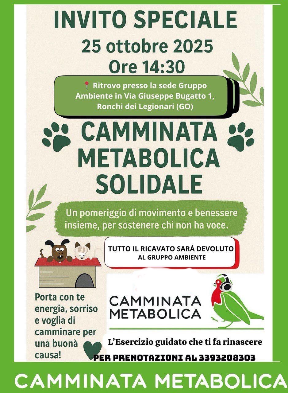 Ronchi dei legionari Camminata Metabolica Solidale GRUPPO AMBIENTE 