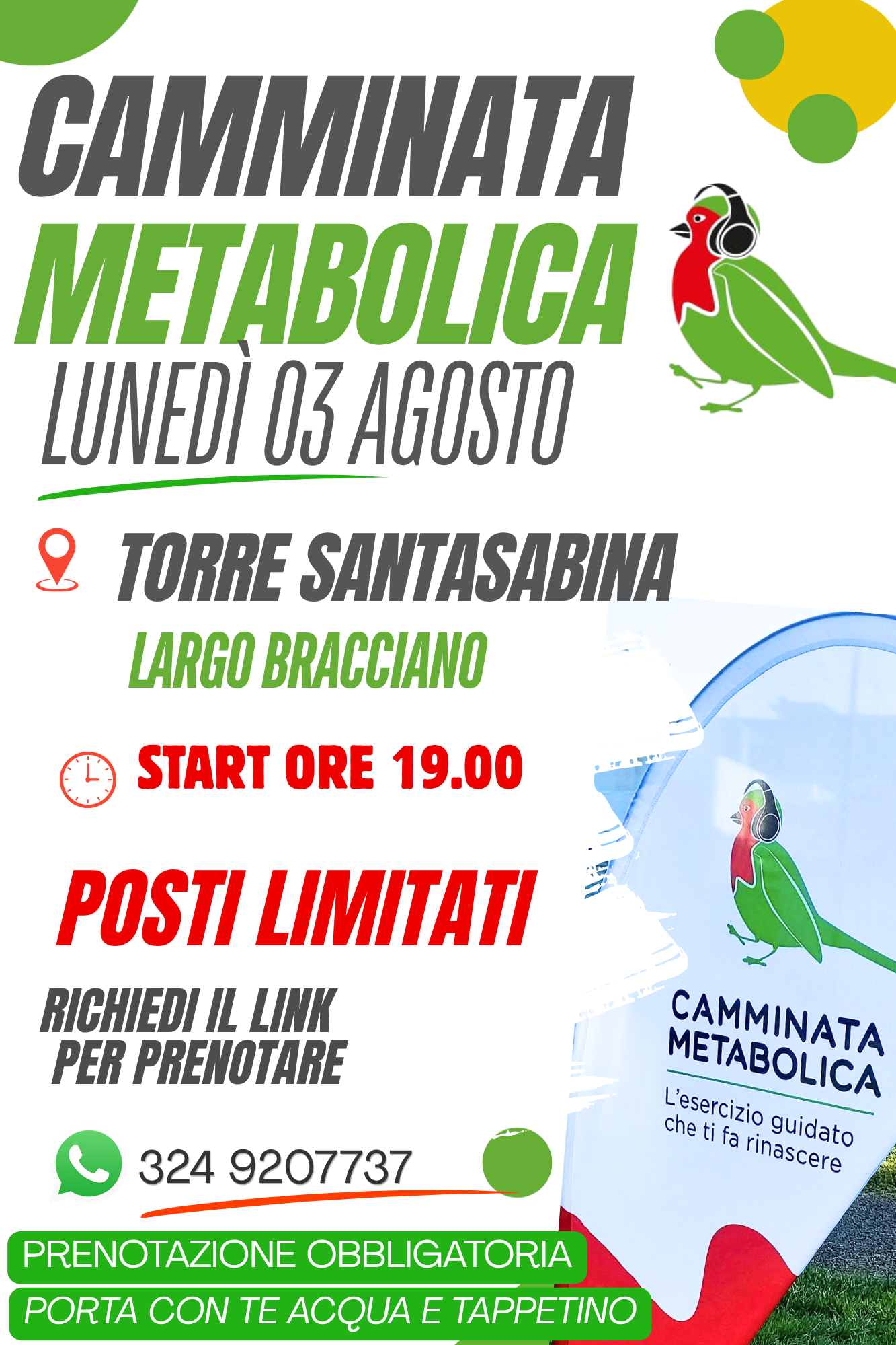 🌿 Camminata Metabolica alla luce del tramonto! TORRE SANTA SABINA