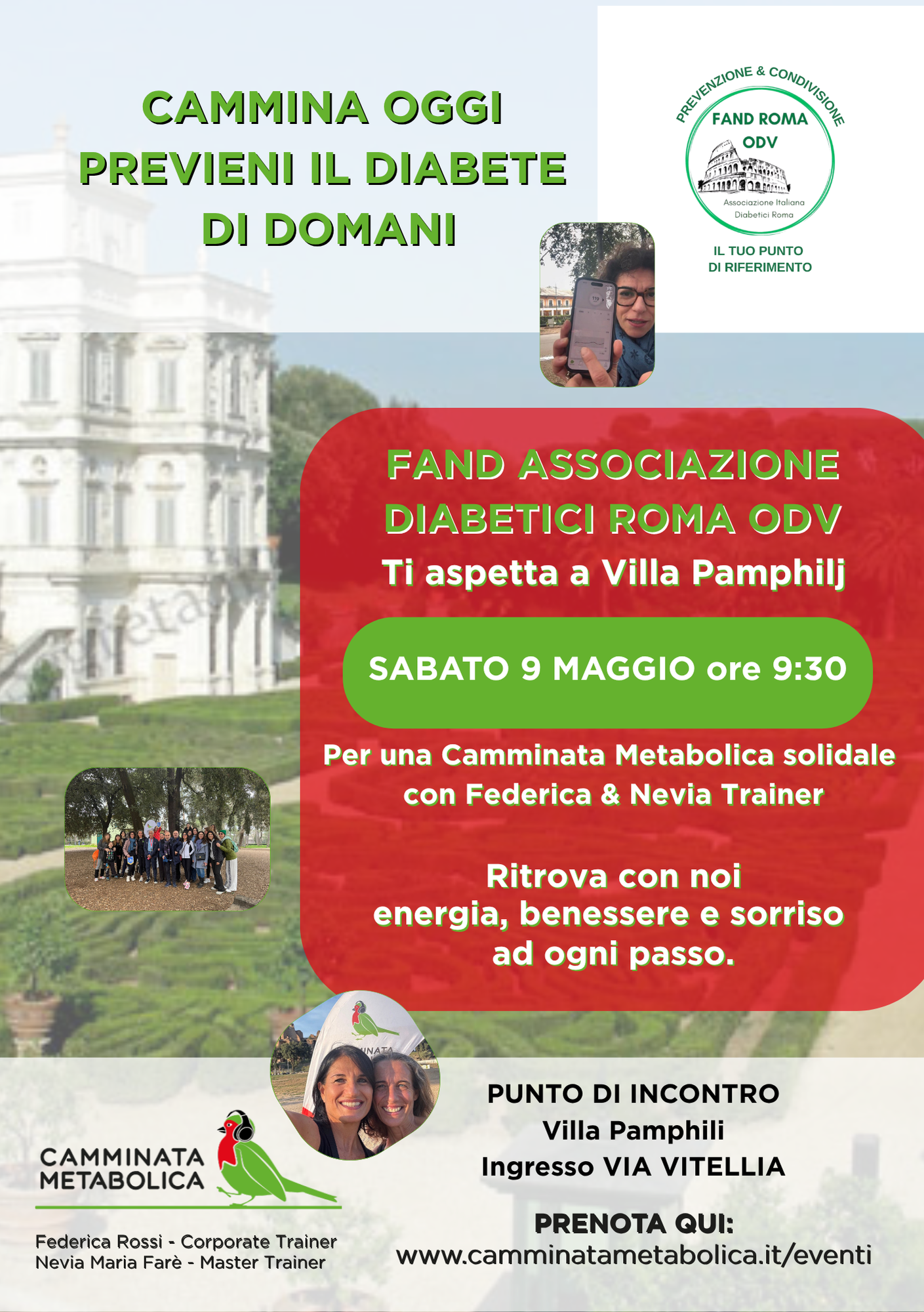 ROMA - CAMMINA OGGI... PREVIENI IL DIABETE DI DOMANI